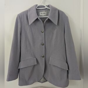 Vintage Holt Renfrew Cashmere & Wool Blend Blazer Coat – Periwinkle Lavender 🪻